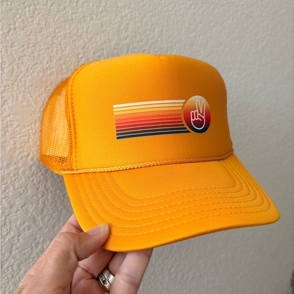 OTTO trucker hat golden yellow PEACE